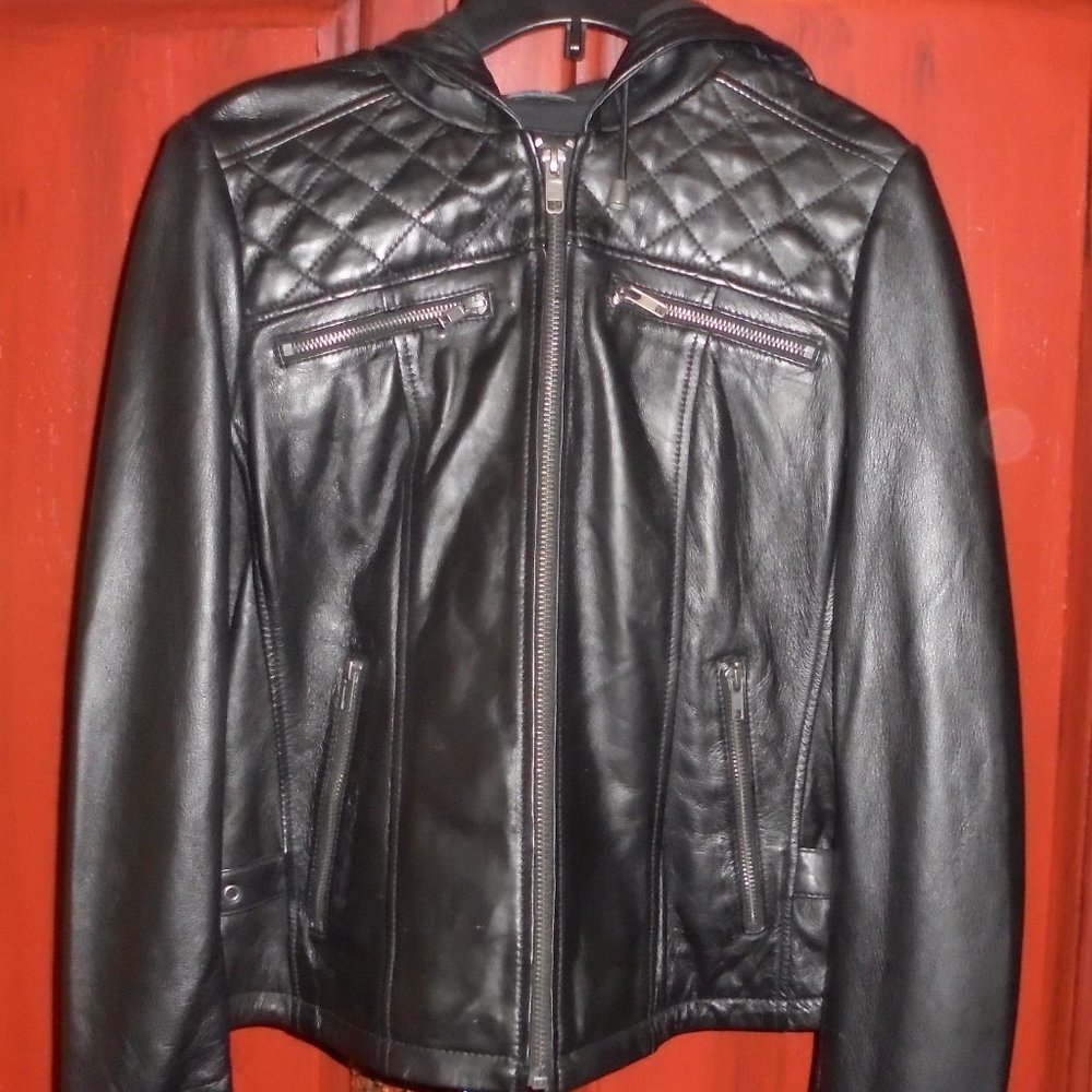 Wilson's Leather Ladies Small Black Leather Jacket NEW with Tags